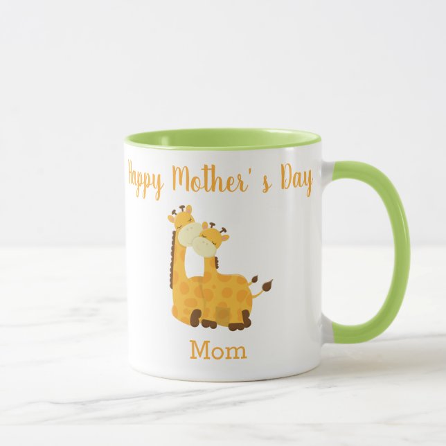 Mug Giraffe de mignonne et Fête des mères de veau (Droite)