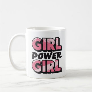 Mug Girl Power Typographie en gras - Autonomisation gr