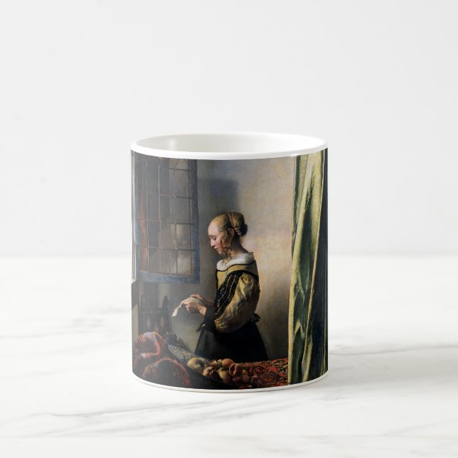 Mug Girl Reading a Letter à Open Window, Vermeer (Centre)