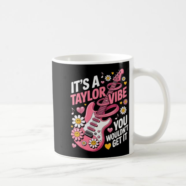 Mug Girl Retro Taylor First Name D Groovy 70's 80's  (Droite)
