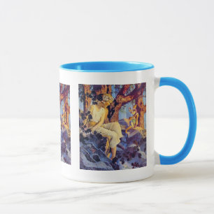 Mug:  Girl with Elves - by Maxfield Parrish Mug