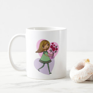 Mug Girl With Flowers
