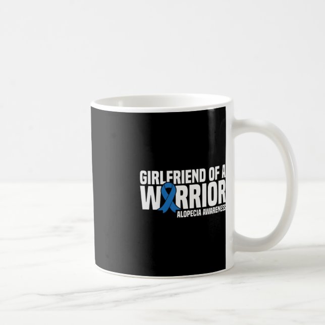Mug Girlfriend d'un guerrier Bleu Ruban Alopecia Aware (Droite)