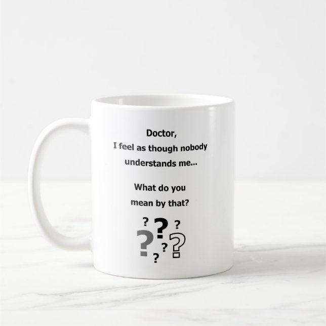 Mug Gitf drôle de plaisanterie d'humour de psychologue (Gauche)