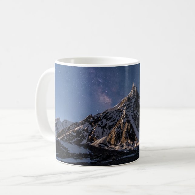 Mug Glace et neige | Voie Lactée Glacier Baltoro, Paki (Devant gauche)