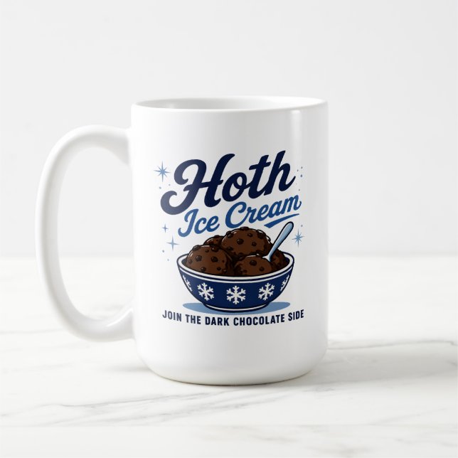 Mug Glace Hoth Chocolat Noir Drôle (Gauche)