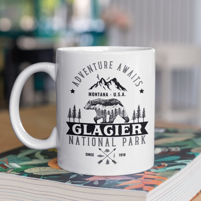 Mug Glacier National Park Montana Woodland View (Créateur téléchargé)