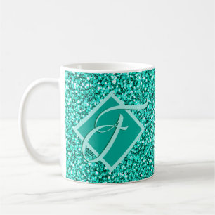 Mug Glam étincelant Turquoises Parties scintillant ble