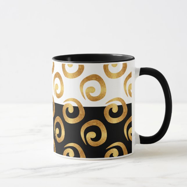 Mug Glam Gold Curs sur noir et blanc (Droite)