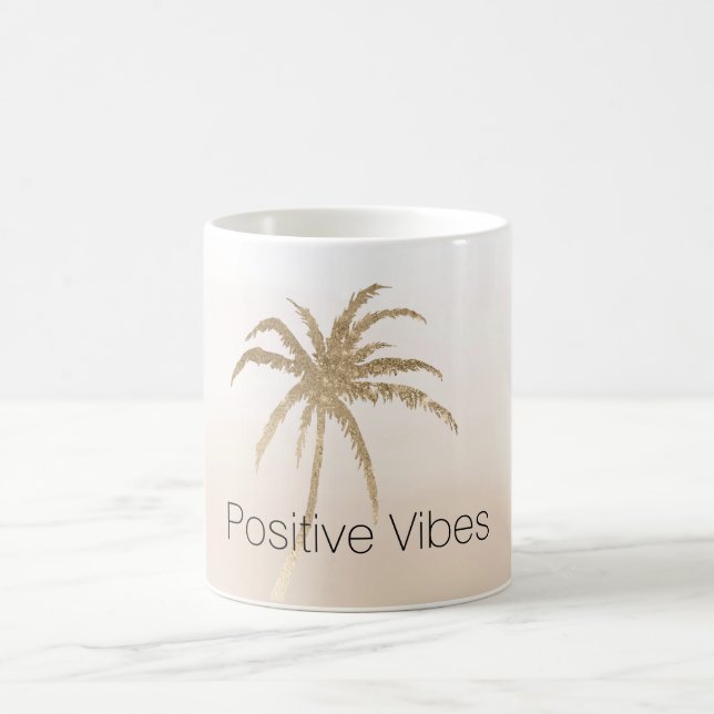 Mug Glam Gold Tropical Palm Tree Ombre (Centre)