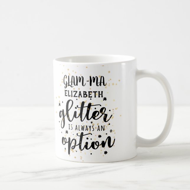 Mug GLAMMA Glamour Grandma Parties scintillant Toujour (Droite)