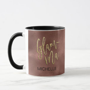 Mug Glamma Grandma Rose Gold Foil Nom