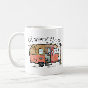 Mug Glamping Queen Funny Camper Vintage
