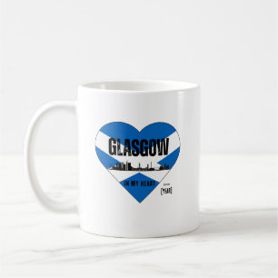 Mug Glasgow Scotland Skyline Heart - Depuis [Année]