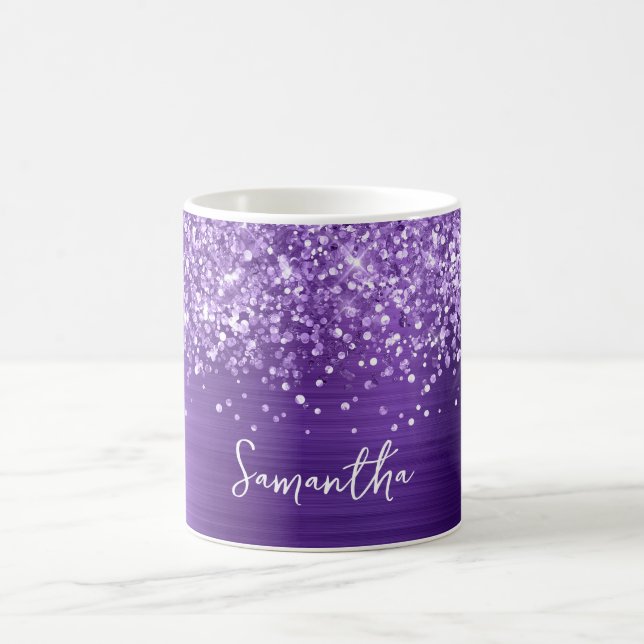 Mug Glittery Amethyst Purple Glam Nom (Centre)