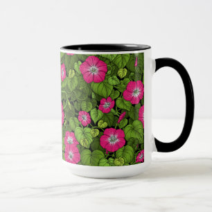 Mug Gloire du matin en rose et vert