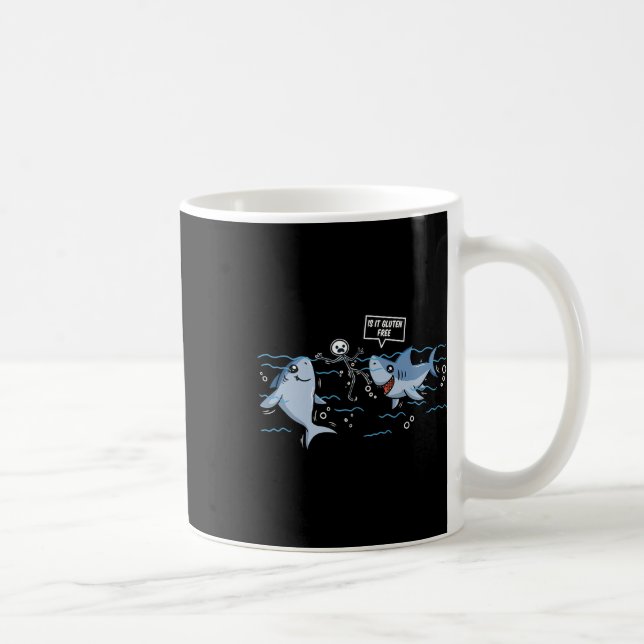 Mug Gluten Free Shark Cadeau Maladie coeliaque (Droite)