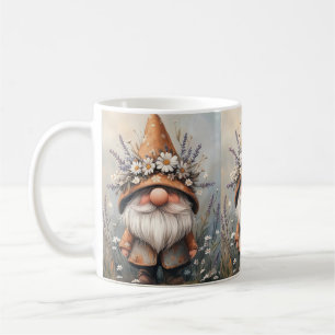 Mug Gnome de Fleur Whimsical : Adorable aquarelle Art
