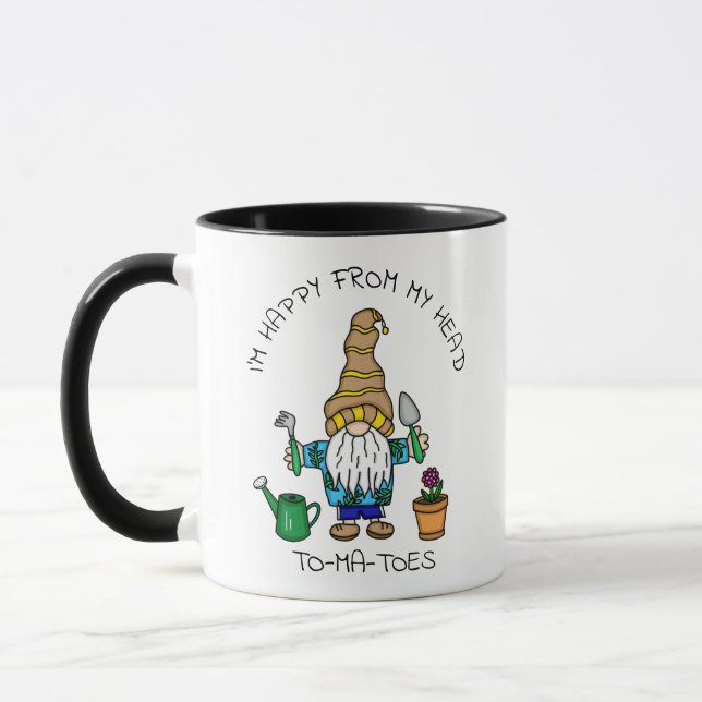 Mug Gnome de jardinage amusant | Jeu (Gauche)
