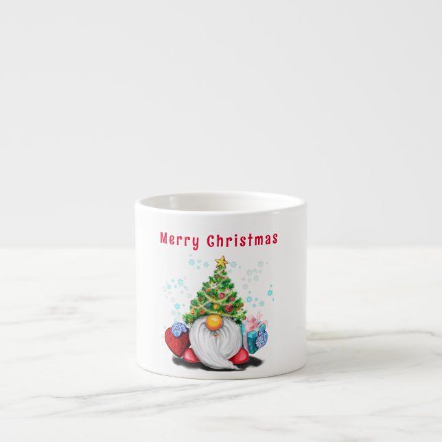 Mug Gnome de Noël avec Casquette d'arbre de Noël (Devant)