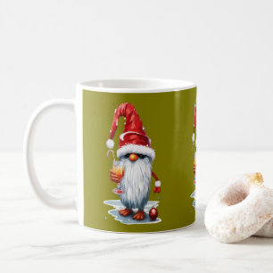 Mug Gnome de Noël festif Gonk tenant un verre