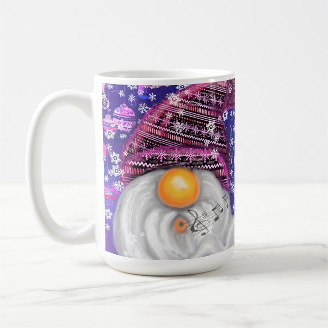 Mug Gnome Mignonne En Casquette Violet Chante Une Chan (Gauche)