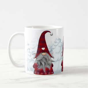 Mug Gnome rouge plaid