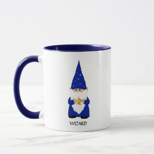 Mug Gnome Sage habillé en bleu avec Lampe