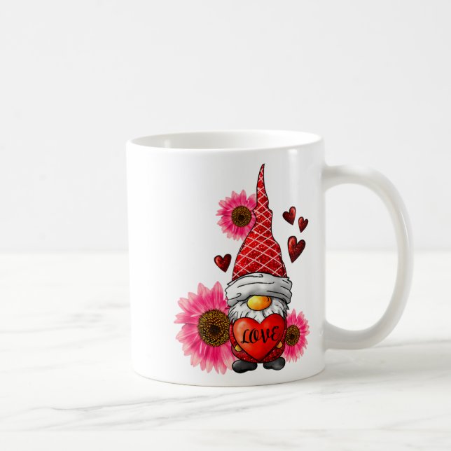 Mug Gnome Valentines Day Cute Gnome Heart Leopard Sunf (Droite)
