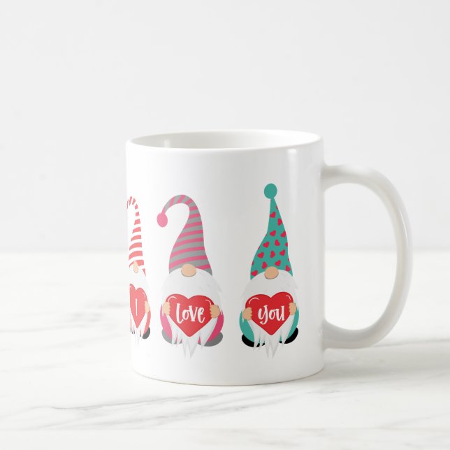 Mug Gnomes I Love You mignon Fun Valentine's Day (Droite)