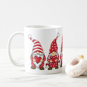 Mug Gnomes rouges aux coeurs Saint Valentin personnali