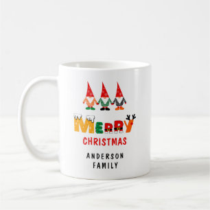 Mug Gnomes Whimsical Jouer Polices & Nom Noël