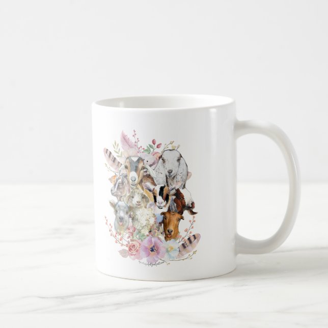 Mug GOAT | Aquarelle Portraits de chèvre GetYerGoat™ (Droite)
