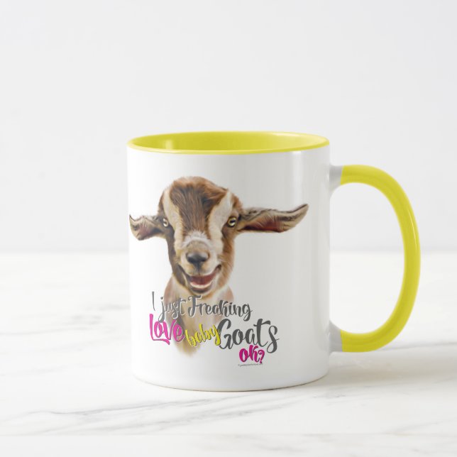 Mug GOAT LOVE | Je viens de freaking LOVE Baby Chèvres (Droite)