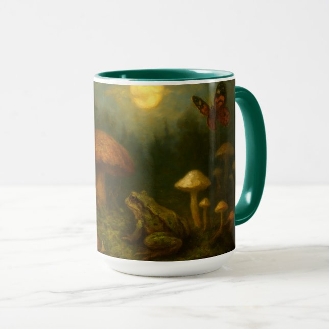 Mug Goblincore Mushrooms, Snails & Frog In Moonlight (Devant droit)