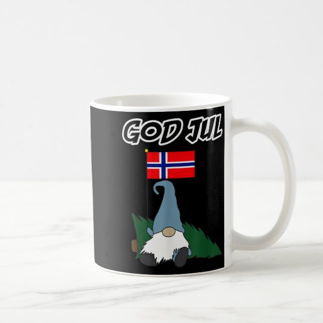 Mug God Jul Norwegian Gnome Merry Christmas Norway Tee (Droite)