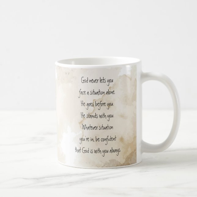 Mug God With You Always Never Alone Inspirational  (Droite)
