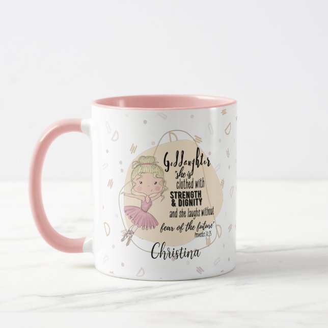 Mug Godgirl Cadeau CITER Proverbe Blonde BALLERINA (Gauche)