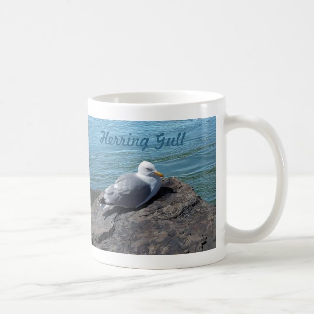 Mug Goéland hareng posé sur Rock Jetty : (Droite)