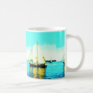 Mug goélette à la voile de caféine
