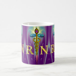 Mug GOLD CADUCEUS SYMBOLE INFIRMIÈRE ENREGISTRÉ Purple