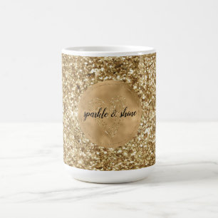 Mug Gold Confetti Parties scintillant Coeur