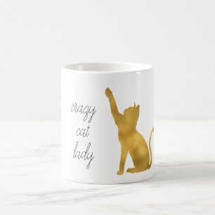 Mug Gold Crazy Cat Lady
