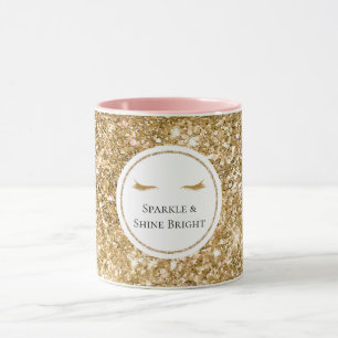 Mug Gold Eyelashes parties scintillant de glamour girl