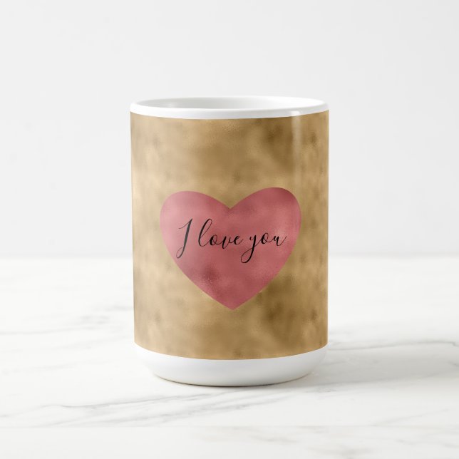 Mug Gold Glam Red Heart Love (Centre)