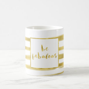 Mug Gold Glitz Stripes Soyez Fabuleux