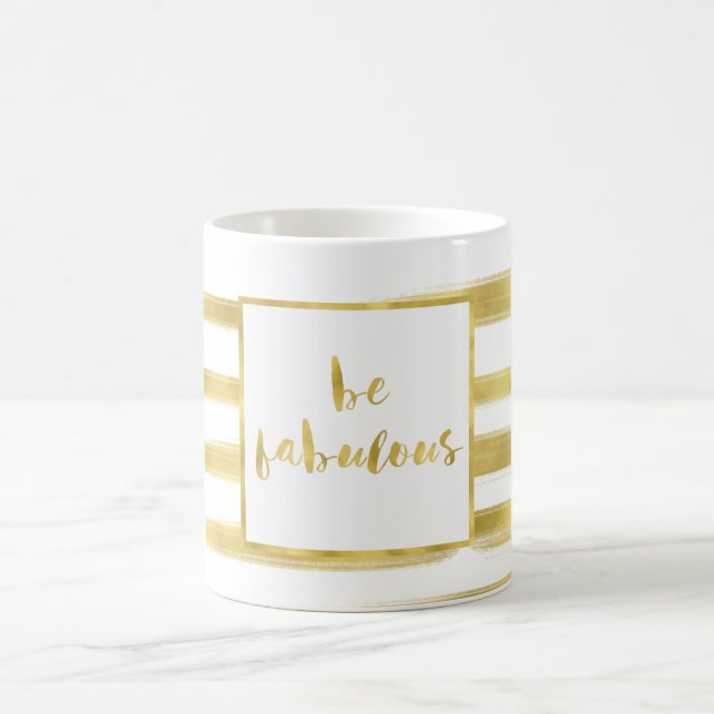 Mug Gold Glitz Stripes Soyez Fabuleux (Centre)