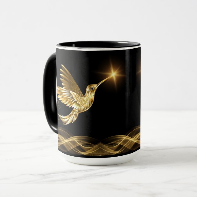 Mug Gold Hummingbird (Front Left)