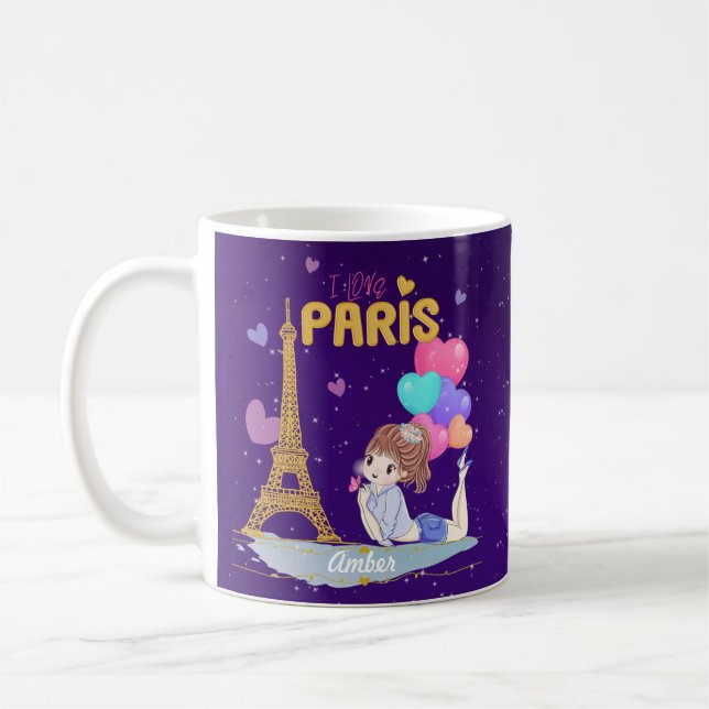 Mug Gold I Love Paris Tour Eiffel          (Gauche)