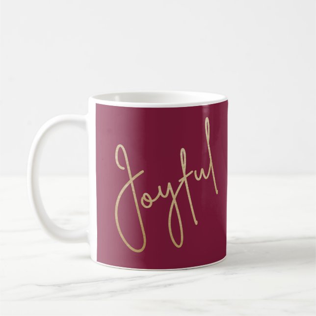 Mug Gold JOYFUL Script sur la canneberge (Gauche)